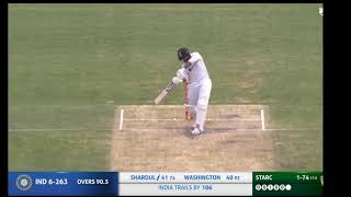 Lord Shardul Thakur vs Mitchell Starc  Gabba Viv Richards style cover drive [upl. by Nwahsram]