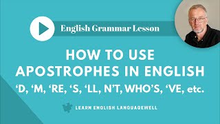 English contractions rules How to use contractions with apostrophes in English grammar [upl. by Ecallaw]