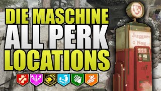 DIE MASCHINE ALL PERK LOCATIONS Black Ops Cold War Zombies [upl. by Lancelot822]