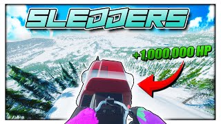 I MODDED THE YUHUNA SENDER TO 1000000HP IN SLEDDERS [upl. by Dorette]