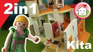 Playmobil deutsch  Kita als Wohnhaus  Pimp my PLAYMOBIL 2in1  Familie Hauser [upl. by Enomyar]