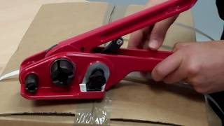 how to use strapping tensioner amp sealer tool [upl. by Gilletta]