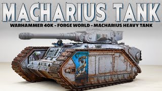 FORGE WORLD Macharius Heavy Tank Freehand Painting Showcase Warhammer [upl. by Eidur195]