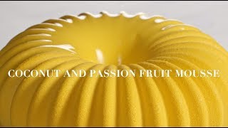 Silikomart recipes  COCONUT AND PASSION FRUIT MOUSSE [upl. by Suqram260]