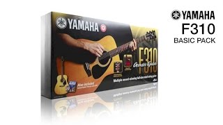 Yamaha F310 Acoustic Guitar Basic Pack Overview [upl. by Llennol676]