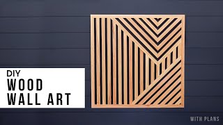 DIY Geometric Wood Wall Art  Inspirational Woodworking Design Idea [upl. by Brear]