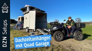 Dachzelt Wohnanhänger mit Quad Garage  Autohome amp Primetech Dachzelt [upl. by Yrot549]