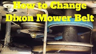 How to change your riding lawn mower belt Dixon [upl. by Nedyrb]