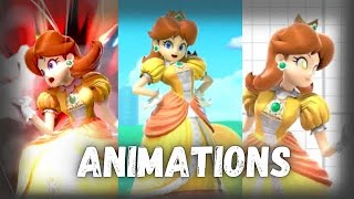 ✿ Super Smash Bros Ultimate  Princess Daisy Animations ✿ [upl. by Mccollum449]