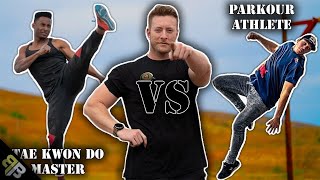 TaeKwonDo Master vs Parkour Athlete Obstacle Course BATTLE [upl. by Ennoryt]