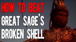 How to Beat the Great Sages Broken Shell in Black Myth Wukong Smash Stance  Immobilize [upl. by Thorrlow287]