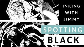 COMIC BOOK INKING  Spotting black [upl. by Oniliuqnart]