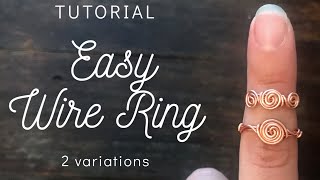 Easy Wire Rings  Tutorial [upl. by Ylelhsa]