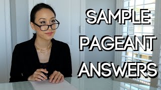 10 Essential Pageant Questions And Sample Answers [upl. by Ariait279]