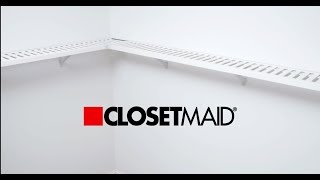 ClosetMaid ExpressShelf™  How to Cut Ventilated Shelf For An Inside Corner [upl. by Drice]