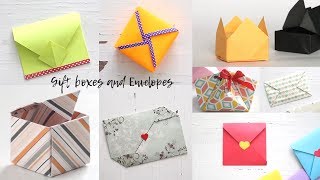 Easy Gift Boxes and Envelopes  Gift Ideas  Ventunoart Compilation [upl. by Afihtan]