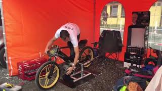 Warmup Sprint Race Puch E50 tuned Gilardoni Italkit [upl. by Dolloff312]