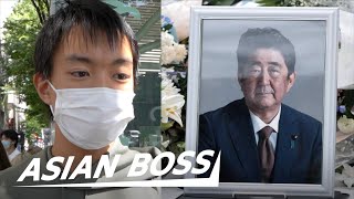 Japanese React to Shinzo Abe’s Assassination  Street Interview [upl. by Eizus]