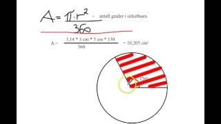 Areal og omkrets av sirkel og sirkelbue [upl. by Aitital]