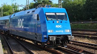 Führerstandsmitfahrt Streckenkunde Hamburg Padborg mit Abstellung bei Nacht SJ Euronight RDC Br 101 [upl. by Sidonius474]