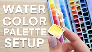 WATERCOLOR Palette Setup  Step by Step [upl. by Yramesor895]