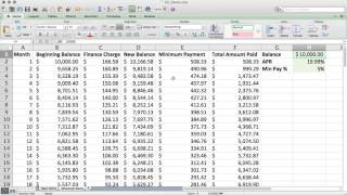 Excel Credit Card Demonstration  Advanced [upl. by Lanita]