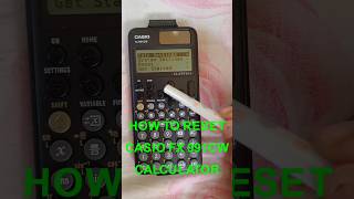 How to reset Casio fx 991CW calculator  calculator reset  Casio calculator reset  shorts casio [upl. by Maurer]