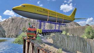 Overloaded Trailer  the most dangerous road  Euro Truck Simulator 2 [upl. by Allimak]