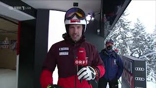 Ski Alpin Kitzbühel Abfahrt 2022 Kamerafahrt Joachim Puchner ORF [upl. by Einahpats]