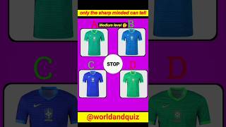 Can you tell the colour of Brazil jersey 🤔😱 trending viral shorts quiz [upl. by Ailina]