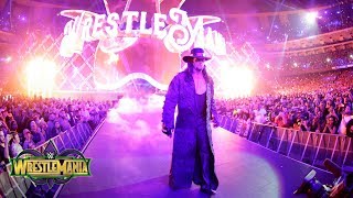 The Undertaker emerges from the darkness to accept John Cenas challenge WrestleMania 34 [upl. by Yelsehc]