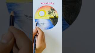 How to draw sunset drawing drawing howto shorts [upl. by Eelirol]