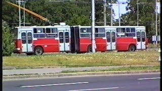 19930610 Debrecen trolik és buszok Ziu9 Ikarus280T Obus [upl. by Faythe]