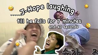 JHope laughing till he falls for 7 minutes and 40 seconds [upl. by Vaios]