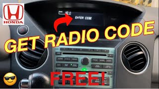 How to Find and Reset The Radio Code On A Honda [upl. by Omissam344]