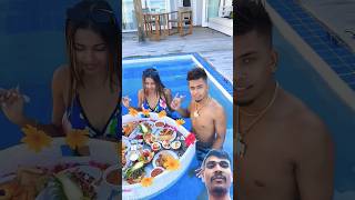 Maldives Floating Breakfast Experience 😍 shorts youtubeshorts [upl. by Fermin]