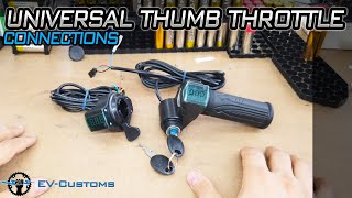 How to Connect Universal Thumb Throttle Switch and Digital LCD Wires [upl. by Nesnar]