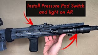 How to Install Pressure Pad Switch and Light on AR15  Streamlight Protac Rail Mount HLX [upl. by Suirtimid413]