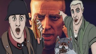 Wolfenstein Old Blood Rüdi Jäger vs Blazkowicz Hotdog man Boss Fight [upl. by Atikram]