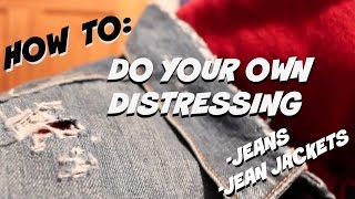 How To Distressed Jean Jacket [upl. by Joliet623]