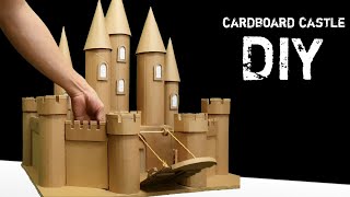 How to make a Castle using Cardboard castelo de papelão creative introvert [upl. by Lammaj]