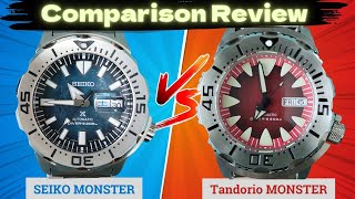 【Review】 Comparison Review of Tandorio Monster Watch and SEIKO SBDY115 [upl. by Canon91]