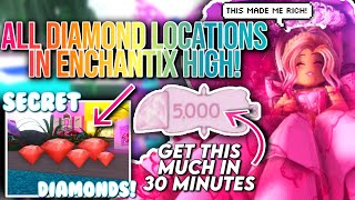 ALL DIAMOND LOCATIONS IN ENCHANTIX HIGH SECRETS REVEALED Royale High Secrets MERMAID HALO WINNER [upl. by Ettolrahs]