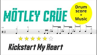 Mötley Crüe  Kickstart My Heart DRUM SCORE  MUSIC [upl. by Jenn]