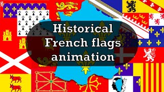 French historical regions flags animation [upl. by Ailegra]