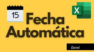 Como poner la fecha en EXCEL y que se actualice Automáticamente [upl. by Anirbys818]