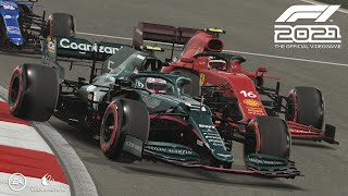 F1 2021  MA PREMIERE COURSE DANS LE JEU  Aston Martin  Bahreïn [upl. by Malonis75]