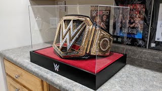 WWE CHAMPIONSHIP TITLE DELUXE DISPLAY CASE amp STAND [upl. by Nosreg]