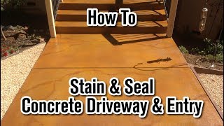 How to Stain and Seal Driveway and Entry [upl. by Couq326]