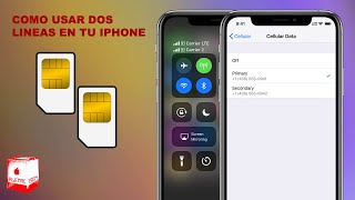 Como usar dos lineas de celular en tu iPhone Dual SIM [upl. by Nannette]